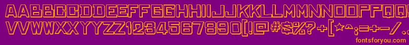 ChineserockswshRegular Font – Orange Fonts on Purple Background