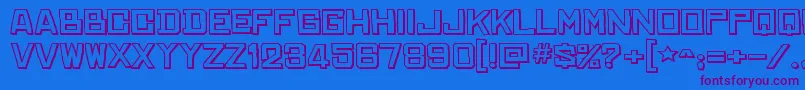 ChineserockswshRegular Font – Purple Fonts on Blue Background