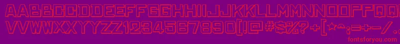 ChineserockswshRegular Font – Red Fonts on Purple Background
