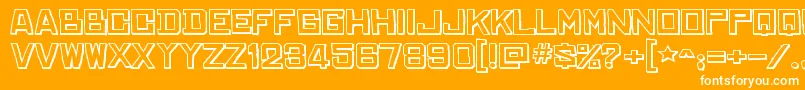 Police ChineserockswshRegular – polices blanches sur fond orange