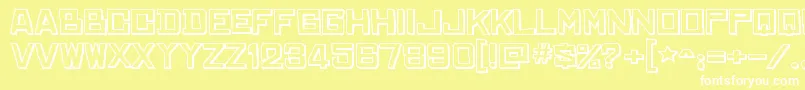 ChineserockswshRegular Font – White Fonts on Yellow Background
