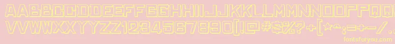 ChineserockswshRegular Font – Yellow Fonts on Pink Background