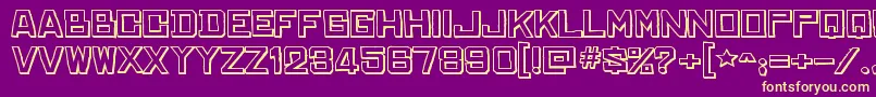 ChineserockswshRegular Font – Yellow Fonts on Purple Background