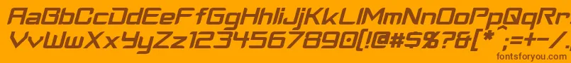 CyberverseItalic Font – Brown Fonts on Orange Background