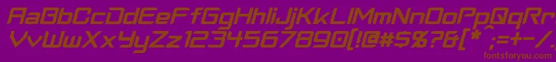 CyberverseItalic Font – Brown Fonts on Purple Background