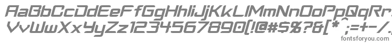 フォントCyberverseItalic – 灰色のフォント