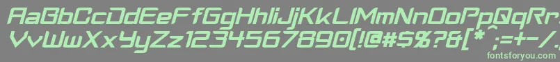 CyberverseItalic Font – Green Fonts on Gray Background