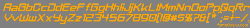 CyberverseItalic Font – Orange Fonts on Gray Background