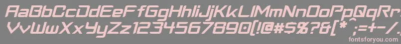 CyberverseItalic Font – Pink Fonts on Gray Background