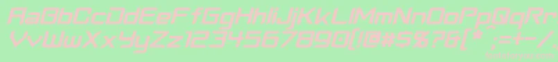 CyberverseItalic Font – Pink Fonts on Green Background