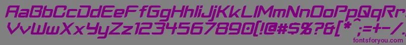 CyberverseItalic Font – Purple Fonts on Gray Background