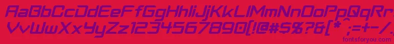 CyberverseItalic Font – Purple Fonts on Red Background