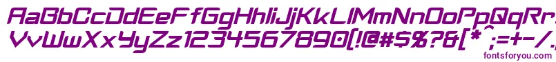 CyberverseItalic Font – Purple Fonts on White Background