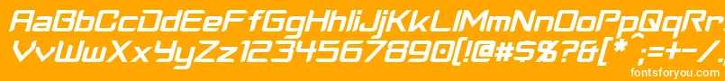 CyberverseItalic Font – White Fonts on Orange Background