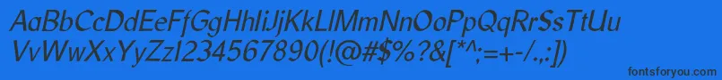 LibrisadfstdItalic Font – Black Fonts on Blue Background