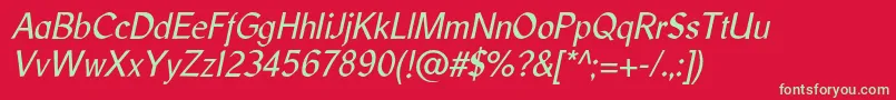 LibrisadfstdItalic Font – Green Fonts on Red Background
