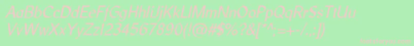 LibrisadfstdItalic Font – Pink Fonts on Green Background