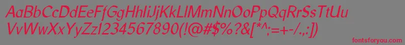 LibrisadfstdItalic Font – Red Fonts on Gray Background