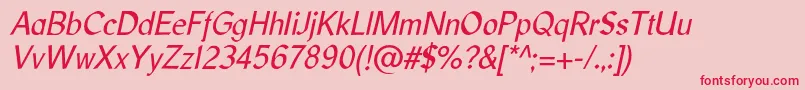 LibrisadfstdItalic Font – Red Fonts on Pink Background