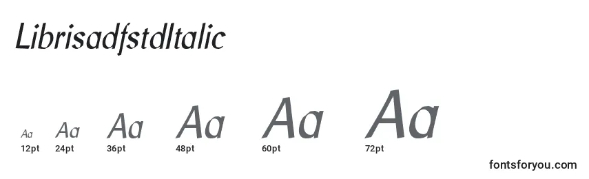 Размеры шрифта LibrisadfstdItalic