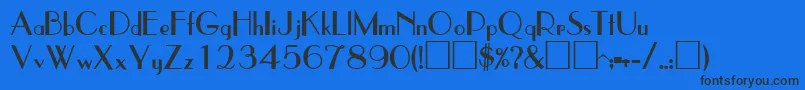 JetsetsskBold Font – Black Fonts on Blue Background