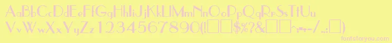 JetsetsskBold Font – Pink Fonts on Yellow Background