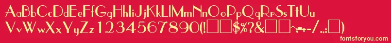 JetsetsskBold Font – Yellow Fonts on Red Background