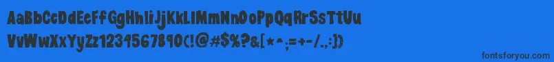 Kgdancingontherooftop Font – Black Fonts on Blue Background