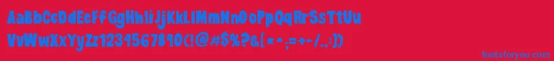 More about Kgdancingontherooftop Font Kgdancingontherooftop Font – Blue Fonts on Red Background