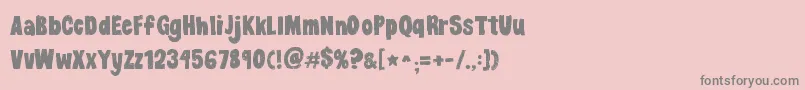 Kgdancingontherooftop Font – Gray Fonts on Pink Background