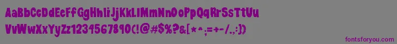 Kgdancingontherooftop Font – Purple Fonts on Gray Background