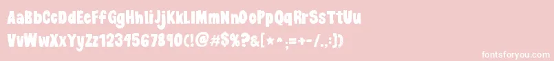 Kgdancingontherooftop Font – White Fonts on Pink Background