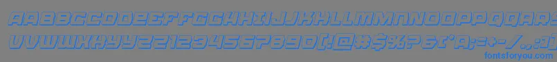 Olympiccarrier3Dital Font – Blue Fonts on Gray Background