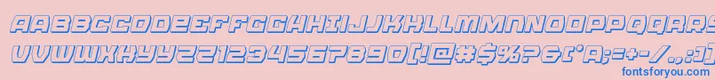 Olympiccarrier3Dital Font – Blue Fonts on Pink Background