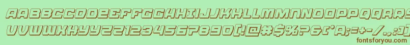 Шрифт Olympiccarrier3Dital – коричневые шрифты на зелёном фоне