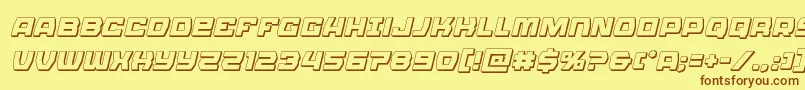 Olympiccarrier3Dital Font – Brown Fonts on Yellow Background
