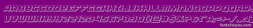 Olympiccarrier3Dital Font – Green Fonts on Purple Background