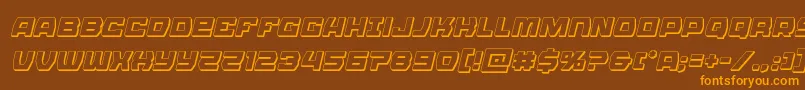 Olympiccarrier3Dital Font – Orange Fonts on Brown Background