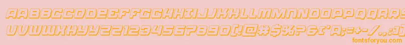 Olympiccarrier3Dital Font – Orange Fonts on Pink Background