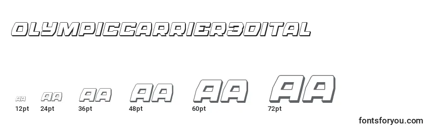 Olympiccarrier3Dital Font Sizes