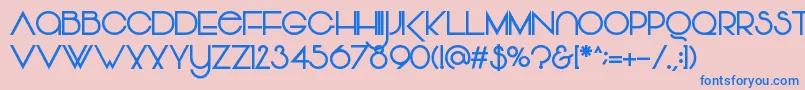 Vonique64Bold Font – Blue Fonts on Pink Background