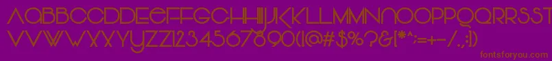 Vonique64Bold Font – Brown Fonts on Purple Background