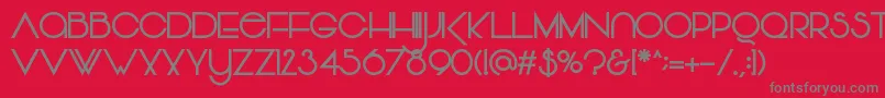 Vonique64Bold Font – Gray Fonts on Red Background