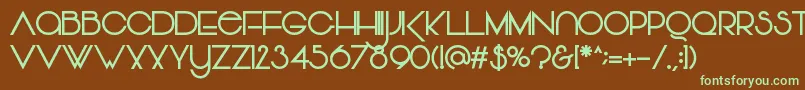 Vonique64Bold Font – Green Fonts on Brown Background