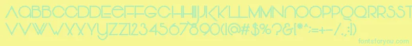 Vonique64Bold Font – Green Fonts on Yellow Background