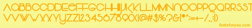 Vonique64Bold Font – Orange Fonts on Yellow Background