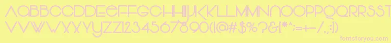 Vonique64Bold Font – Pink Fonts on Yellow Background