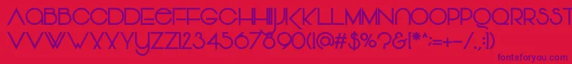 Vonique64Bold-Schriftart – Violette Schriften auf rotem Hintergrund