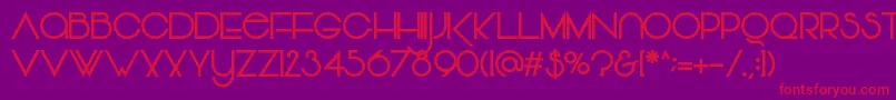 Vonique64Bold Font – Red Fonts on Purple Background