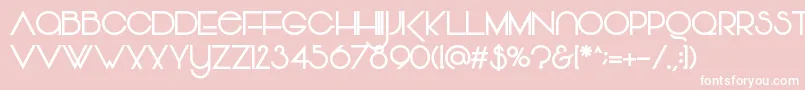 Vonique64Bold Font – White Fonts on Pink Background